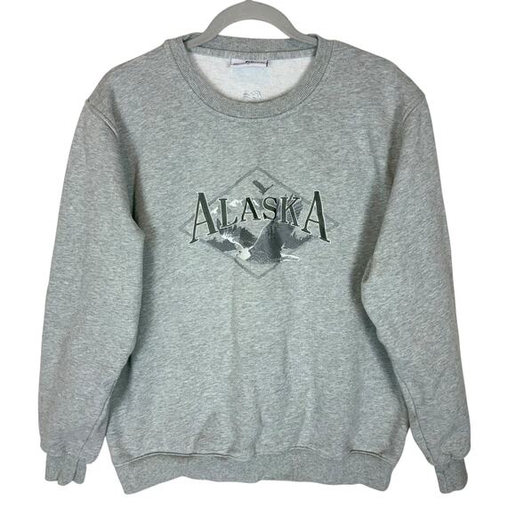 Princess Cruises Sweatshirt Men's Large Gray Alaska Fleece Lined Long Sleeve - Picture 1 of 11
